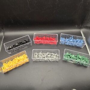 Vintage Risk Game Pieces With Cases And Dice 6 Colors Army Artillary